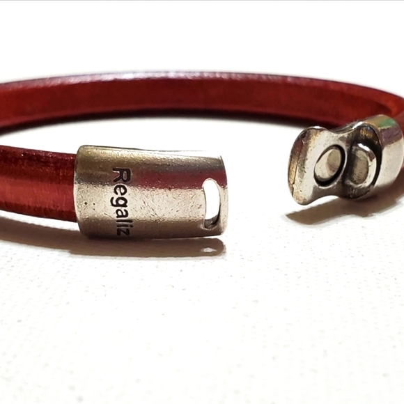 Men's Bracelet Regaliz Brown Leather Silver Clasp - Picture 10 of 10